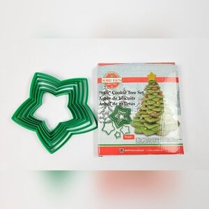 Sugar Cookie Tree Cookie Cutter Set Festive Holiday Christmas Baking Centerpiece